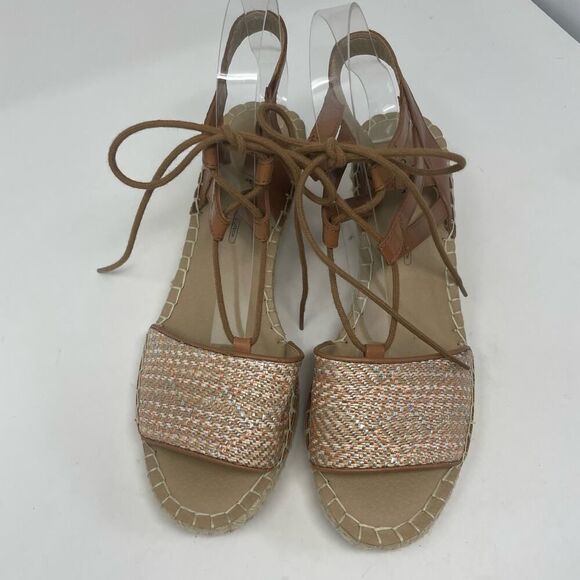 NEW! Women's Rockport Trutech Wedge Jute Leather Sandals sz. 9.5 - Picture 2 of 10